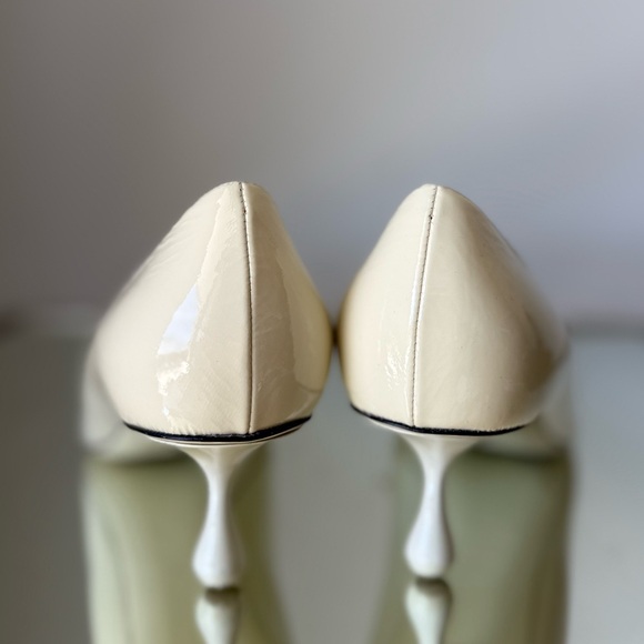 EUC JIMMY CHOO Scarlett 50 lace-up patent-leather pointed-toe pumps 38 $1,075 - Picture 16 of 16